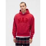 GAP Erkek Kırmızı VintageSoft Nap Logo Sweatshirt