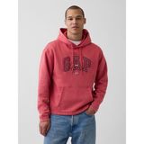 Gap Erkek Kırmızı Vintagesoft Oversized Americana Logo Sweatshirt