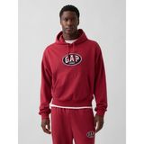 Gap Erkek Kırmızı Vintagesoft Terry Oversized Gap Logo Crop Sweatshirt