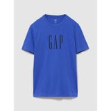 Gap Erkek Kobalt Mavisi Everyday Soft Relaxed Grafik Baskılı T-Shirt - XL