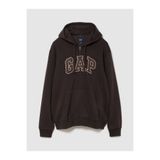 GAP Erkek Koyu Kahverengi VintageSoft Arch Logo Tam Fermuarlı Sweatshirt