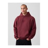 GAP Erkek Koyu Kırmızı VintageSoft Oversized Mini-Logo Sweatshirt