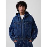 Gap Erkek Koyu Mavi Gap × Hfr Denim Fermuarlı Sweatshirt By Daveed Baptiste - XL