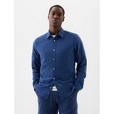 Gap Erkek Koyu Mavi Keten Karışımı Gömlek - 2XL