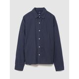 Gap Erkek Koyu Mavi Relaxed Crop Straight-Hem Oxford Gömlek - XL