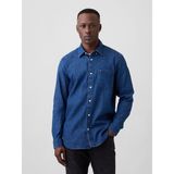 Gap Erkek Koyu Mavi Relaxed Denim Gömlek - XS