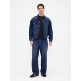 Gap Erkek Koyu Mavi Stranger Things Flannel-Astarlı Extra Baggy Jean Pantolon - 34 / 30