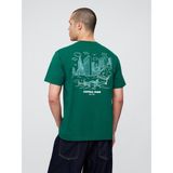 GAP Erkek Koyu Yeşil Everyday Soft Relaxed Grafik T-Shirt