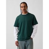 Gap Erkek Koyu Yeşil Heavyweight Relaxed T-Shirt - 2XL