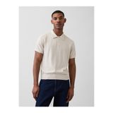 GAP Erkek Krem Classic Triko Polo T-Shirt