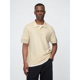 Gap Erkek Krem Dokulu Kroşe Polo T-Shirt - XS
