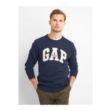 GAP Erkek Lacivert Logo Bisiklet Yaka Sweatshirt