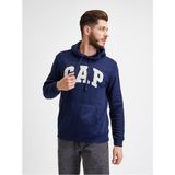 Gap Erkek Lacivert Logo Kapüşonlu Sweatshirt - M