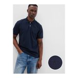 GAP Erkek Lacivert Logo Piqué Polo Yaka T-shirt