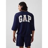 Gap Erkek Lacivert Oversized Gap Logo Fransız Havlu Kumaş T-Shirt