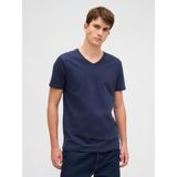 Gap Erkek Lacivert Pamuklu Jersey V Yaka T-Shirt - XL