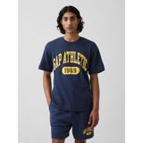 Gap Erkek Lacivert Relaxed Fransız Havlu Kumaş Grafik Baskılı T-Shirt - XL