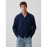 Gap Erkek Lacivert Relaxed Straight-Hem Gömlek - XL