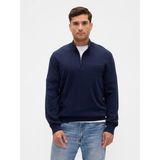 Gap Erkek Lacivert Relaxed Yarım Fermuarlı Mockneck Kazak - XL