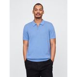 Gap Erkek Mavi Kroşe Örgü Polo Yaka T-Shirt - XS