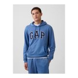GAP Erkek Mavi Logo Fransız Havlu Kumaş Sweatshirt