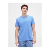 GAP Erkek Mavi Organik Pamuk Cepli T-Shirt