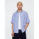 Gap Erkek Mavi Organik Pamuk Oversize Poplin Gömlek - XS