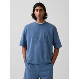 Gap Erkek Mavi Vintagesoft Terry Oversize Logo Sweatshirt - XL