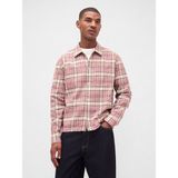 Gap Erkek Pembe Organik Pamuk Relaxed Flannel Gömlek - 2XL