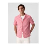 GAP Erkek Pembe Standart Fit Çiçek Desenli Vacay Gömlek