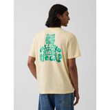 Gap Erkek Sarı Everyday Soft Relaxed Brannan Bear Cepli T-Shirt