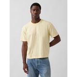 Gap Erkek Sarı Heavyweight Crop T-Shirt - XL