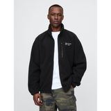 Gap Erkek Siyah Gap Logo Arctic Fleece Fermuarlı Ceket - XL