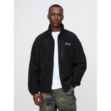 Gap Erkek Siyah Gap Logo Arctic Fleece Fermuarlı Ceket - XS
