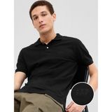 Gap Erkek Siyah Gap Logo Piqué Polo Yaka T-Shirt - M