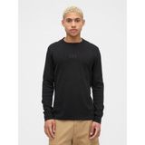 Gap Erkek Siyah Gap Logo Waffle-Knit Crewneck T-Shirt - XS