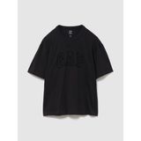 Gap Erkek Siyah Heavyweight Gap Logo Relaxed Crop T-Shirt - 2XL