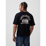 Gap Erkek Siyah Heavyweight Gap Logo Relaxed Crop T-Shirt - XL