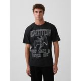Gap Erkek Siyah LED Zeppelin Relaxed Grafik Baskılı T-Shirt