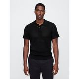 Gap Erkek Siyah Polo Yaka Kroşe T-Shirt - XS
