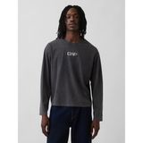 Gap Erkek Siyah Relaxed Gap Logo Crop T-Shirt - 2XL