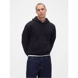 Gap Erkek Siyah Relaxed Mini-Logo Sweatshirt - XL