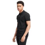 GAP Erkek Streç Pike Polo Gömlek, Gerçek Siyah, S