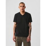 Gap Erkek TRUE BLACK Pamuklu Jersey V Yaka T-Shirt - Siyah