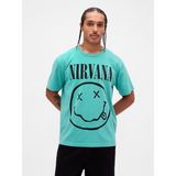 Gap Erkek Turkuaz Nirvana Grafik T-Shirt - M