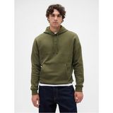 Gap Erkek Yeşil Relaxed Mini-Logo Sweatshirt - Haki