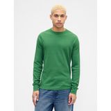Gap Erkek Yeşil Waffle-Knit Bisiklet Yaka T-Shirt - XS