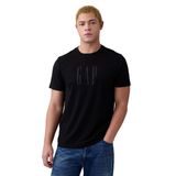 GAP Everyday Soft Crop Logo Erkek Siyah Günlük Stil T-Shirt 889543002