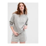 GAP Kadın Açık Gri Logo Bisiklet Yaka Fleece Sweatshirt