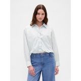 Gap Kadın Açık Mavi Bubble Hem Gömlek - XL